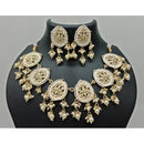 Vaamika Gold Plated Kundan Stone & Beads Necklace Set