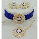 Vaamika Gold Plated Kundan Stone & Beads Necklace Set