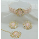 Vaamika Gold Plated Kundan Stone & Beads Necklace Set