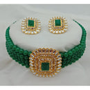 Vaamika Gold Plated Crystal Stone Necklace Set