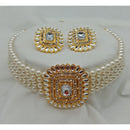 Vaamika Gold Plated Crystal Stone Necklace Set