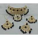 Vaamika Gold Plated Mirror Hasli Choker Necklace Set