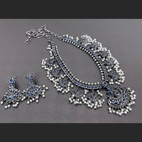 Vaamika Pota Stone Oxidized Plated Necklace Set