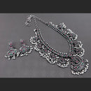 Vaamika Pota Stone Oxidized Plated Necklace Set