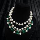 Vaamika Gold Plated Pearl And Crystal Necklace