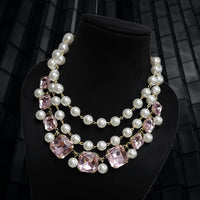 Vaamika Gold Plated Pearl And Crystal Necklace