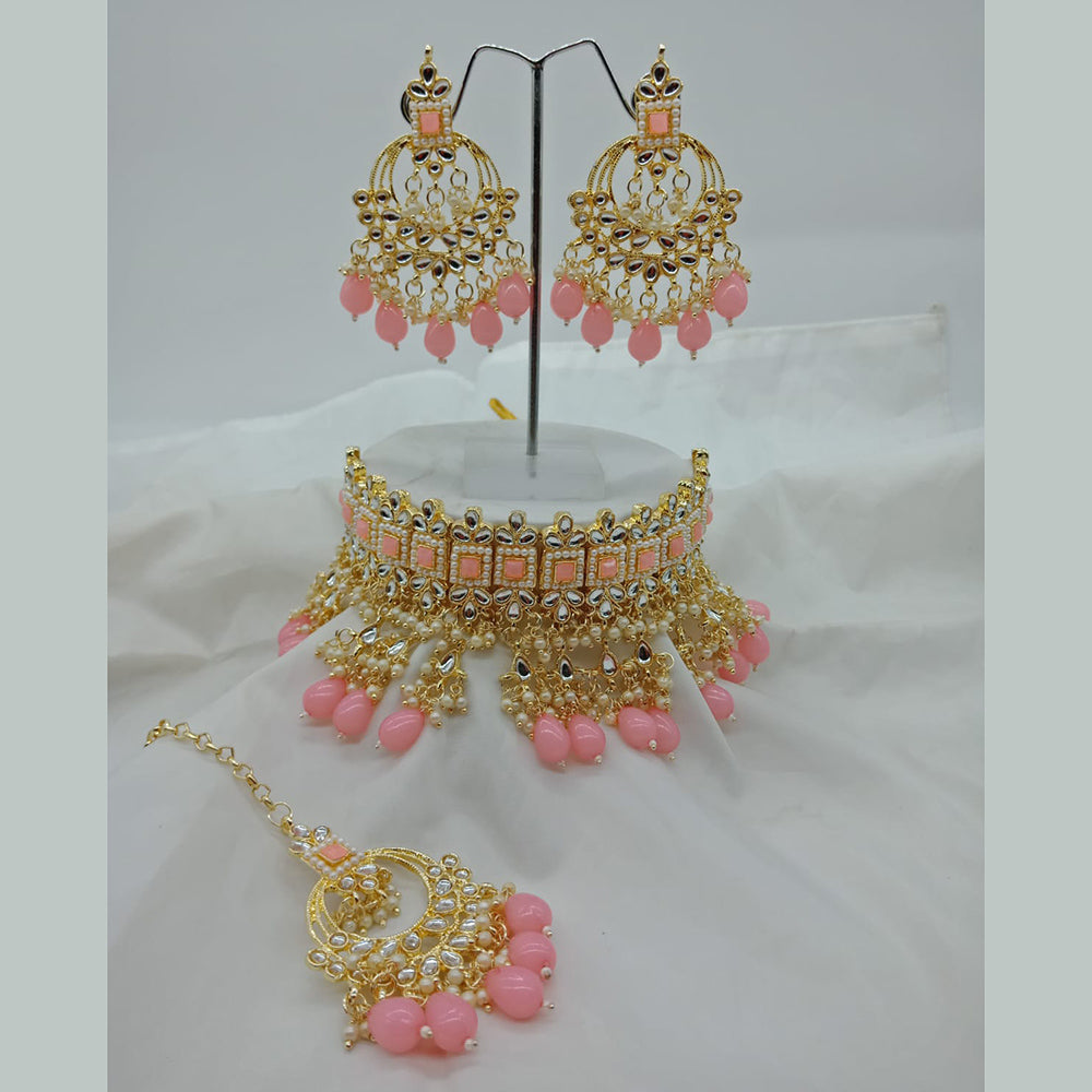 Vaamika Gold Plated Kundan Stone Necklace Set