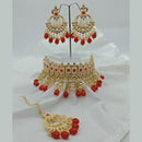 Vaamika Gold Plated Kundan Stone Necklace Set
