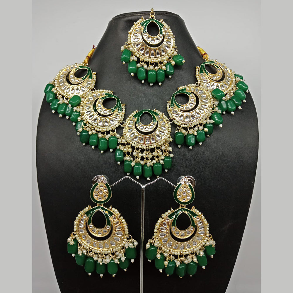 Vaamika Gold Plated Kundan Stone Necklace Set