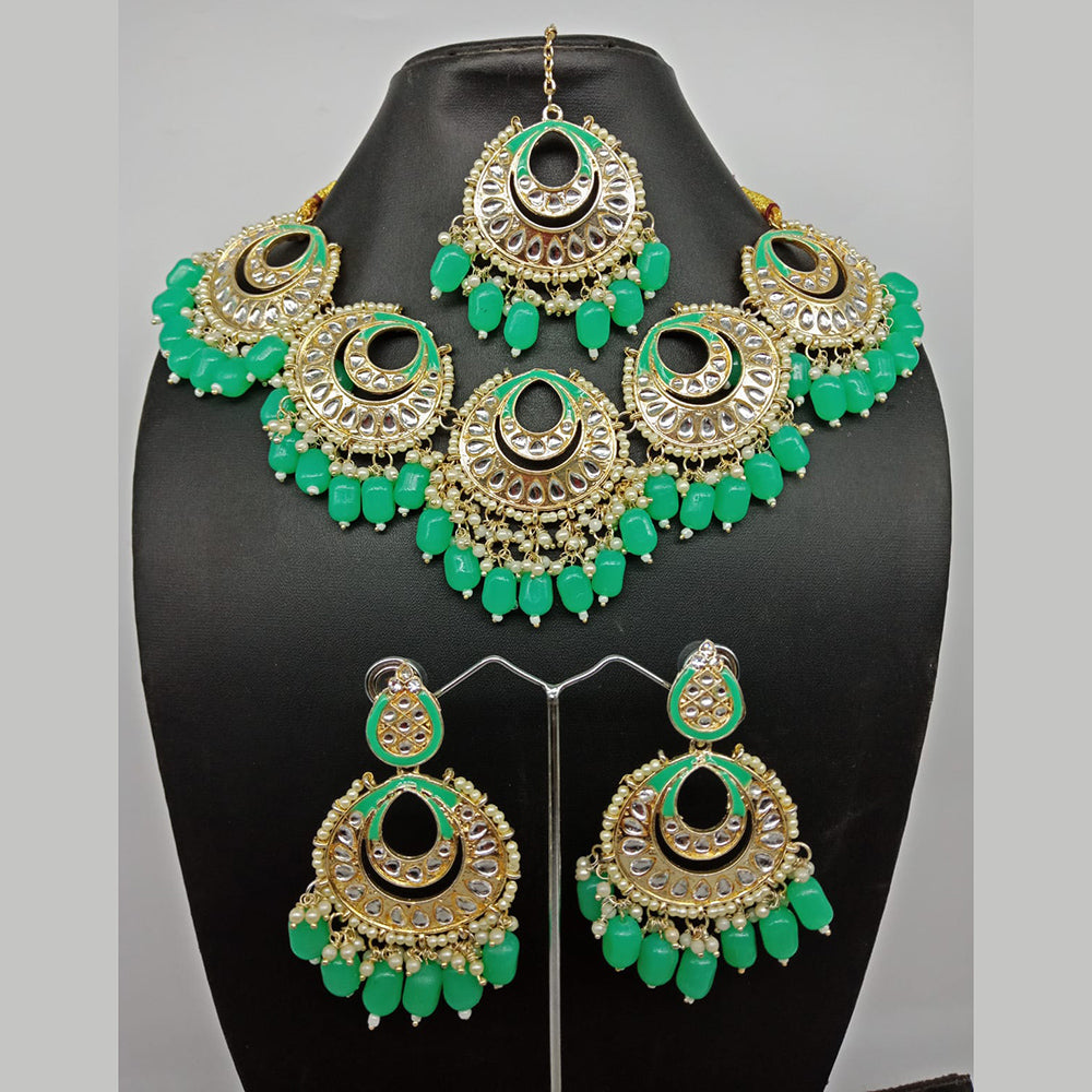 Vaamika Gold Plated Kundan Stone Necklace Set