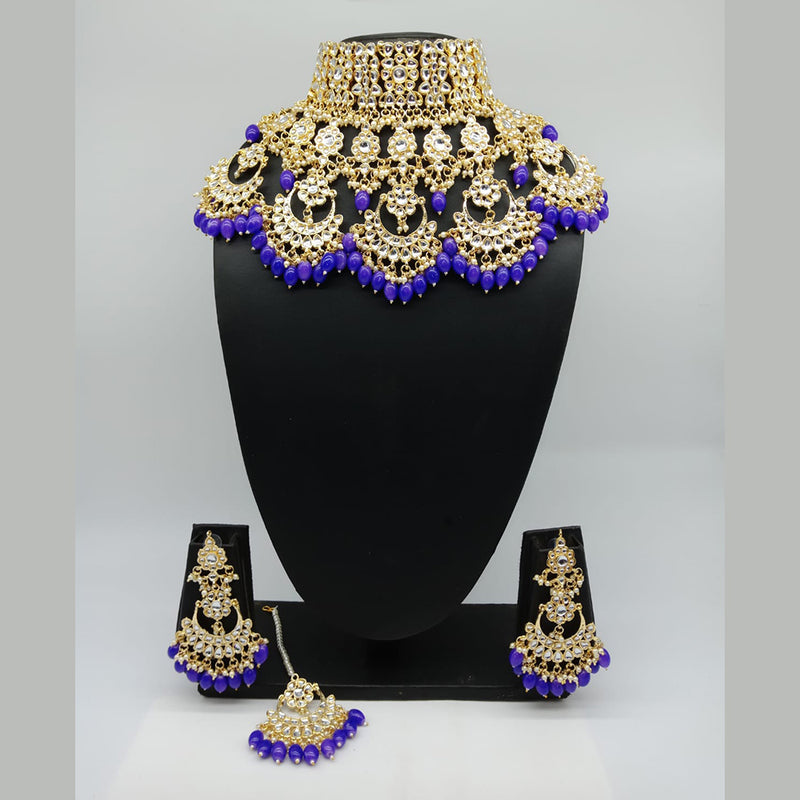 Vaamika Gold Plated Kundan Stone Necklace Set