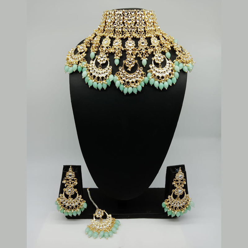 Vaamika Gold Plated Kundan Stone Necklace Set