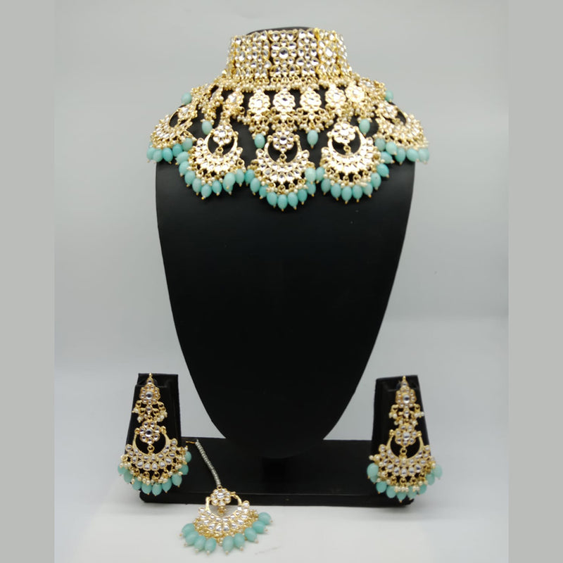 Vaamika Gold Plated Kundan Stone Necklace Set