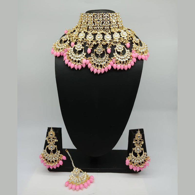 Vaamika Gold Plated Kundan Stone Necklace Set