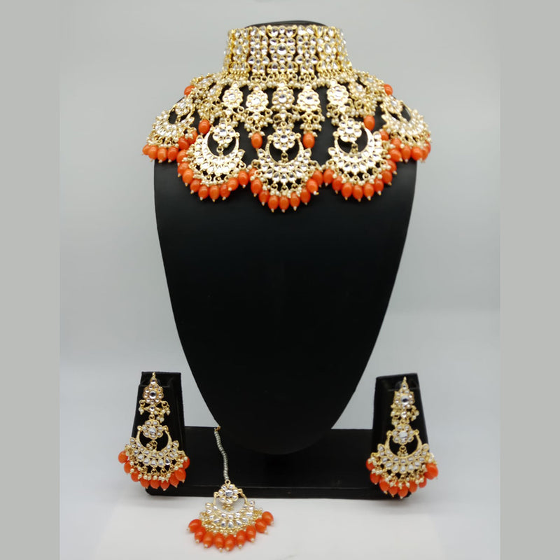 Vaamika Gold Plated Kundan Stone Necklace Set