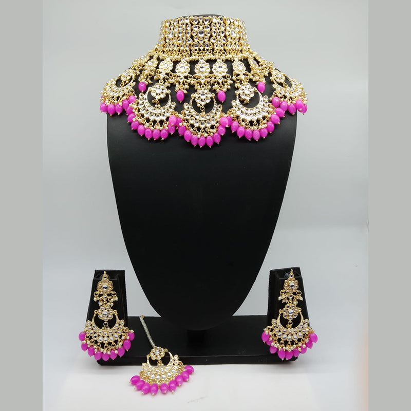 Vaamika Gold Plated Kundan Stone Necklace Set