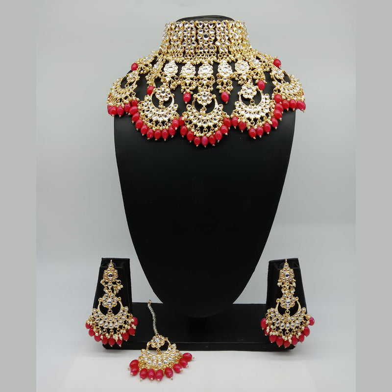 Vaamika Gold Plated Kundan Stone Necklace Set