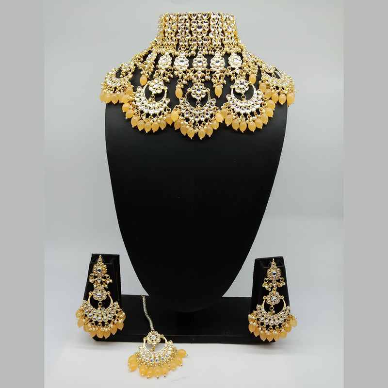 Vaamika Gold Plated Kundan Stone Necklace Set