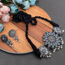 Vaamika Oxidized Plated Kundan Stone Necklace Set