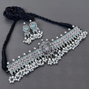 Vaamika Oxidized Plated Kundan Stone Necklace Set