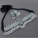 Vaamika Oxidized Plated Kundan Stone Necklace Set