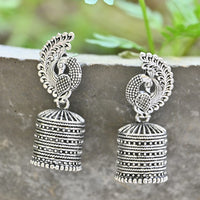 Vaamika Oxidized Plated Jhumki Earrings
