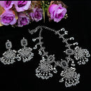 Vaamika Oxidized Plated Kundan Stone Necklace Set