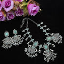 Vaamika Oxidized Plated Kundan Stone Necklace Set