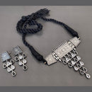 Vaamika Oxidized Plated Kundan Stone Necklace Set