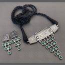 Vaamika Oxidized Plated Kundan Stone Necklace Set