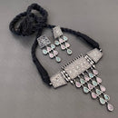 Vaamika Oxidized Plated Kundan Stone Necklace Set