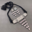 Vaamika Oxidized Plated Kundan Stone Necklace Set