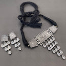 Vaamika Oxidized Plated Kundan Stone Necklace Set