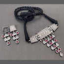 Vaamika Oxidized Plated Kundan Stone Necklace Set