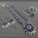 Vaamika Oxidized Plated Kundan Stone Necklace Set