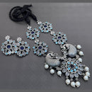 Vaamika Oxidized Plated Kundan Stone Necklace Set