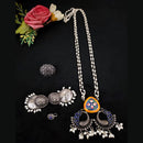 Vaamika Oxidized Plated Kundan Stone Necklace Set