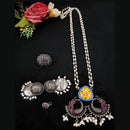 Vaamika Oxidized Plated Kundan Stone Necklace Set