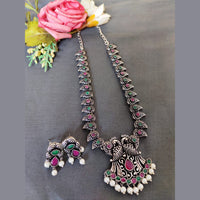 Pota Stone Oxidized Plated Necklace Set