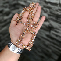 Gold Plated Crystal Stone Dangler Earrings