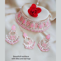 Vaamika Gold Plated Kundan Stone & Beads Choker Necklace Set