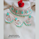 Vaamika Gold Plated Kundan Stone & Beads Choker Necklace Set