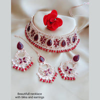 Vaamika Gold Plated Kundan Stone & Beads Choker Necklace Set