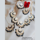 Vaamika Gold Plated Kundan Stone & Beads Choker Necklace Set