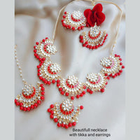 Vaamika Gold Plated Kundan Stone & Beads Choker Necklace Set