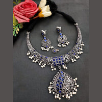 Vaamika Oxidised Plated Choker Necklace Set