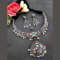 Vaamika Oxidised Plated Choker Necklace Set