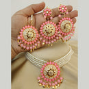 Vaamika Gold Plated Pota Stone & Pearl Necklace Set