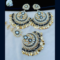 Vaamika Kundan & Meenakari Dangler Earrings With Maang Tikka