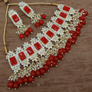 Vaamika Gold Plated Kundan Stone & Beads Choker Necklace Set